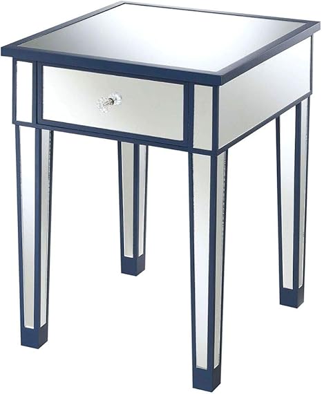 Amazon Com Mirrored Nightstand Mirror Finished End Table For Room Cabinet Furniture Accent Table Bedroom Living Room Side Table Glamour Style Elegant Modern Contemporary Industrial Blue Ebook By Nakshop Kitchen Dining