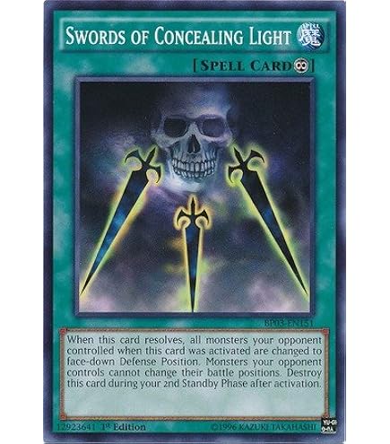 遊戯王　SWORDS OF CONCEALING LIGHT レリーフ1枚 Amazon.com: Yu-Gi-Oh! - Swords of Concealing Light (SD5-EN031
