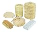 EdgeHome 6 Piece Bath Shower Gift Set - Loofah Scrubber, Sisal Sponge, Bath Puff, and Loofah Slice for Women or Men