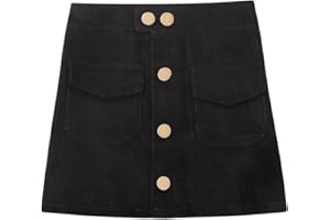WELAKEN Girls and Toddler's Corduroy Short Mini Skirt with Pockets