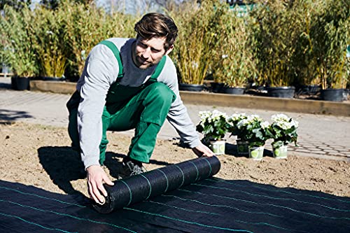 GardenGloss 50m² Anti-Unkrautgewebe 100g/m² – Wasserdurchlässig und Reissfest – Unkrautvlies Gartenvlies mit hoher UV… – Bild 5