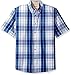 Wrangler Authentics mens Short Sleeve Classic Plaid shirt, Bright White, Large US