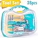 Toy Tool Kit for Toddlers & Kids, Girls & Boys - 28-Piece Large Set with Drill, Storage Box, Screwdriver, Measuring Tape, Pilers, Bolts & Nuts - Play Pretend Gift for 3 4 5 6 7 Year Old Age Children