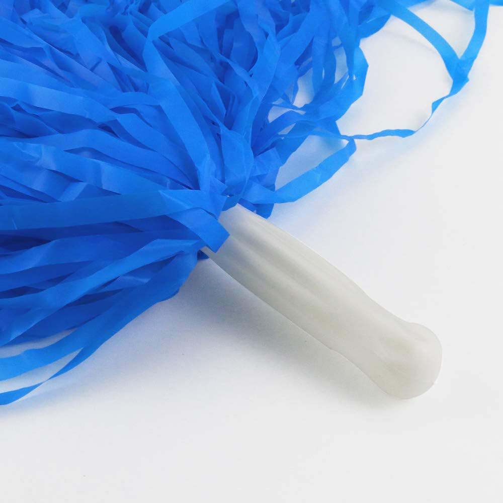 Faxco 12Pack Plastic Pom Poms Cheerleading Pom Poms Sports Dance Cheer Plastic Pom Pom for Rooters, Cheering Squard, Cheering Team : Sports & Outdoors