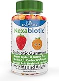 Dr. Formulas Nexabiotic Probiotic Gummies for Kids and Adults, Certified Kosher and Vegan, Free of Sugar, Gluten, and Gelatin, 30-day Supply