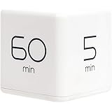 Mooas Cube Timer, Time Management, Kitchen Timer, Kids Timer, Workout Timer, Timer for Studying, Cooking (White)