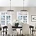 Maxax Modern Contemporary Crystal Chandeliers, 5 Lights Adjustable Hanging Pendant 2-Tier, Chandeliers Ceiling Light Fixture, E12 Base, for Dining Room, Living Room, Bedroom, Girls Room, Black