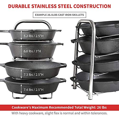 Heavy Duty Kitchen Pot Rack Organizer For Height Adjustable 5