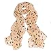 Datework Womens Love Heart Soft Long Shawl Scarf (Beige)
