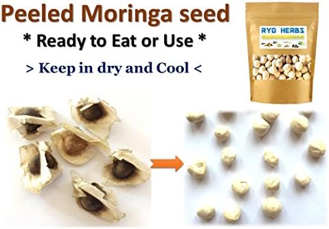 200 Seeds of Peeled Dried Moringa Oleifera Seeds Herbal Herb Dietary Supplement - Ready Easy to eat