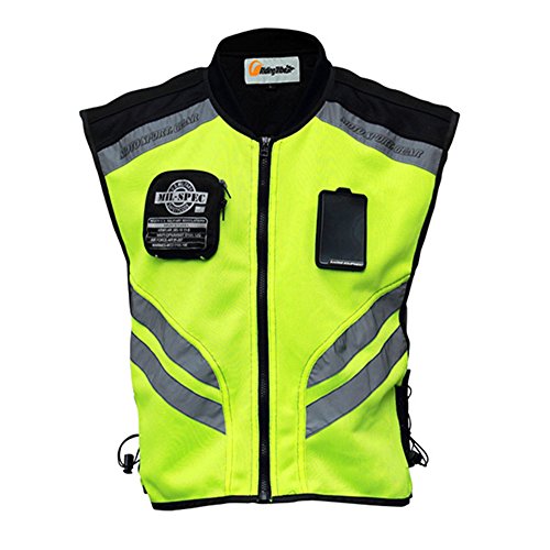 Riding Tribe JK22 Men's Motorcycle Racing Sleeveless Jacket Safety Reflective Vest (3XL-1/2 Chest:19.3