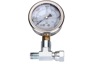 Pressure Gauge Assembly 730-397 for Airless Paint Sprayer 440/450/540 Stainless Steel Construction with Polished Finish Silve