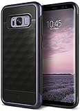 Galaxy S8 Case, Caseology [Parallax Series] Slim Dual Layer Protective Textured Geometric Cover Corner Cushion Design for Samsung Galaxy S8 (2017) - Black / Orchid Gray