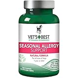 Vet’s Best Seasonal Allergy Relief Dog Supplements, 60 Chewable Tablets, USA Made
