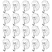 BBTO Plastic Suction Hook with Wire Hook, 45 mm/ 1.3/4 Inch, Clear, 20 Pack