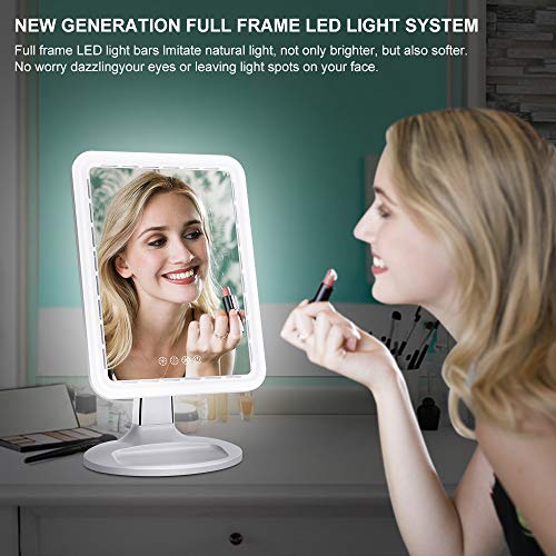 image for KEDSUM 16.5 Inch Large Lighted Makeup Mirror with Fan Function, 3 Leve