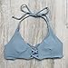 RUUHEE Women's 2 Pcs Bikini Brazilian Bottom Braided Rope Swimsuit Swimwear (L(US Size 4-6), Gray)