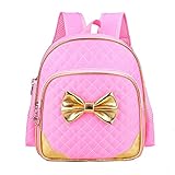 Moonwind Bow Waterproof Kindergarten Kids Toddler Backpack Girls School Book Bag (Pink)