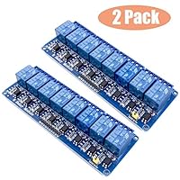 Huayao 2pcs 8 Channel DC 5V Relay Module with Optocoupler for Arduino UNO R3 MEGA 2560 1280 DSP ARM PIC AVR STM32 Raspberry Pi