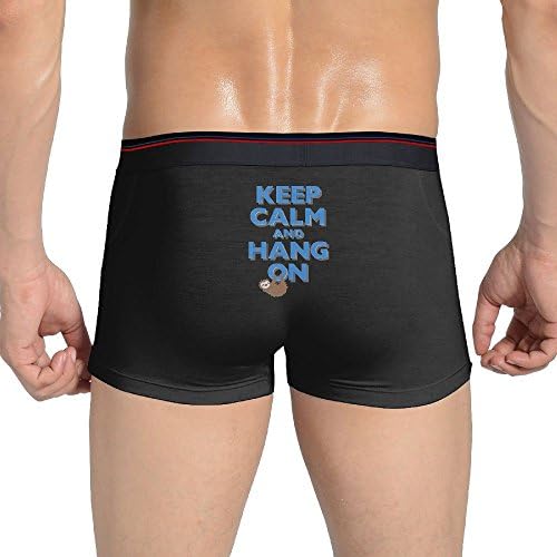 Mkajkkok Keep Calm And Hang On Sloth Men's Underwear Cotton Stretch Panties Underwear.