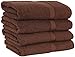 100% Cotton Bath Towels, Ringspun for Maximum Softness and Absorbency, 4-Pack - Brown (26 x 52 Inch) by Utopia Towels