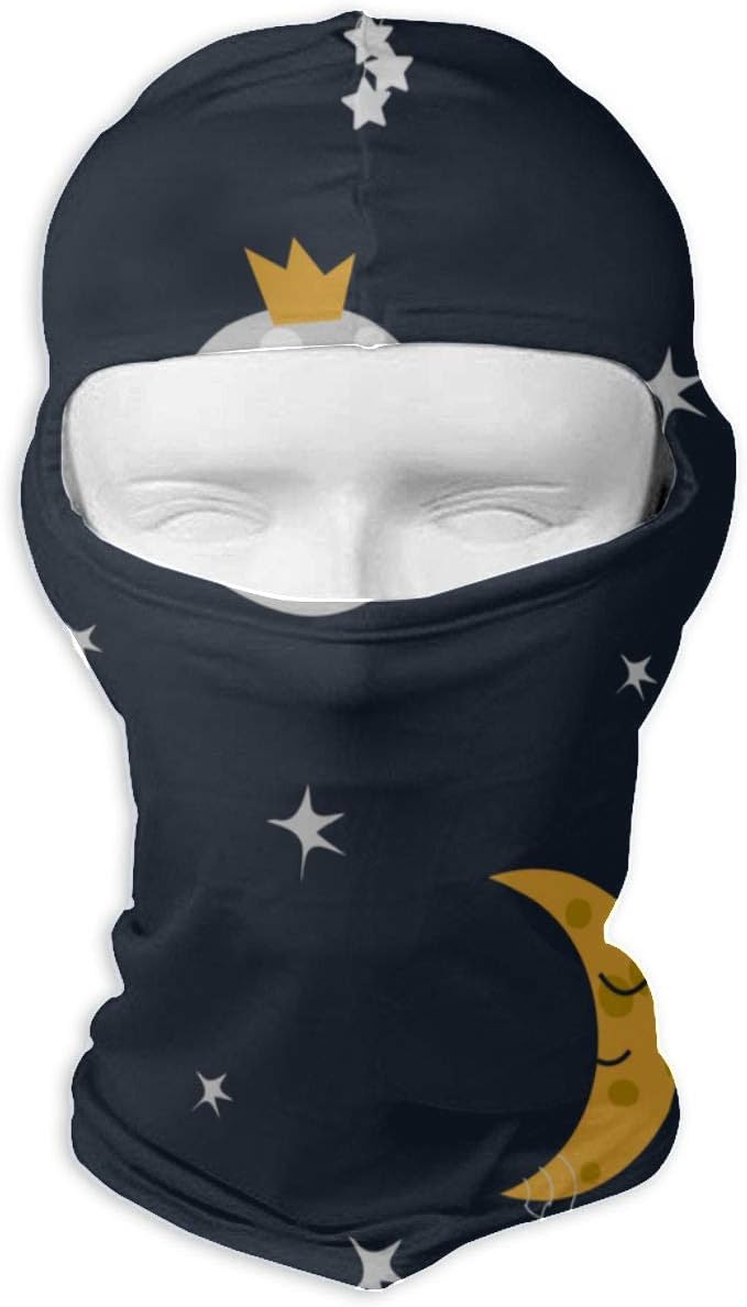 Mouthless Ski Mask Cute Moon Night Sky Stars Bandana Printing Windproof Uv Protection