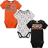 Gerber Unisex Baby NFL 3 Pack Short Sleeve Onesie