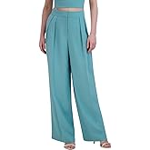 BCBGMAXAZRIA Womens Wide Leg Pants with PleatsPants