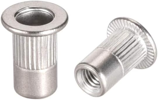 sourcing map M3 304 Stainless Steel Rivet Nuts Flat Head Insert 20 Pcs