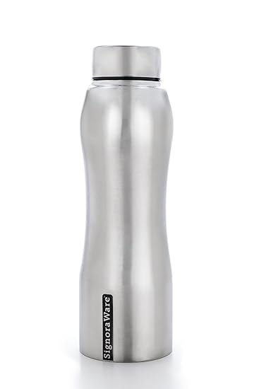 Signoraware Oxy Stainless Steel Water Bottle, 1 Litre/30mm, Silver (SIG_3412)