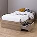 South Shore Fynn Mates Bed with 3 Drawers, Twin, Rustic Oak
