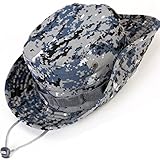 Kolumb Unisex Military Boonie Hat- Premium Soft Cotton & Polyester Fabric, Sturdy Stitching Wide Brimmed Mens & Womens Boonie Hat- Top Camo Bucket Hat In Attractive Colors For Sports Fishing Beach