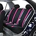 FH Group Full Set Car Seat Covers Unique Flat Cloth, Front Set and Solid Bench Cover with Gift, Easy to Install- Universal Fit for Cars Trucks and SUVs (Pink)