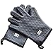 Heat Resistant BBQ Cooking Gloves - Oven Mitts By SBDW. Insulated Silicone With Protective Lining. Versatile & Waterproof For BBQ Grill, Deep Fry, Fire Pit, Campfire & Meat Smoking. 3 Colors (Black)