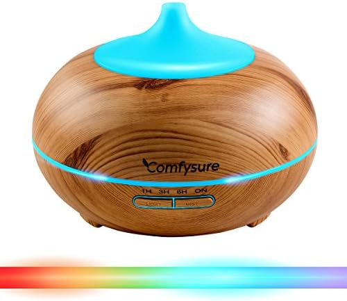 MIIRROR 300ml Essential Oil Diffuser for Aromatherapy & Ultrasonic Cool Mist Air Humidifier - Filter Free: Best Personal Aroma Diffuser for Office, Home, Bedroom, Kids & Baby Room and Yoga Spa- Wood