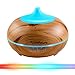 MIIRROR 300ml Essential Oil Diffuser for Aromatherapy & Ultrasonic Cool Mist Air Humidifier - Filter Free: Best Personal Aroma Diffuser for Office, Home, Bedroom, Kids & Baby Room and Yoga Spa- Wood