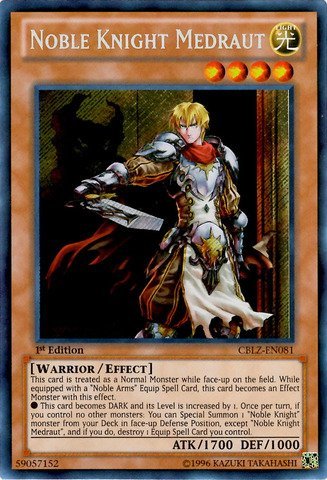 YU-GI-OH! - Noble Knight Medraut (CBLZ-EN081) - Cosmo Blazer - 1st Edition - Secret Rare