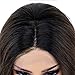 K'ryssma 150% Short Bob Wavy Lace Front Wigs Heat Resistant Glueless Ombre Brown Synthetic Wig with Dark Roots for Women Daily Wear