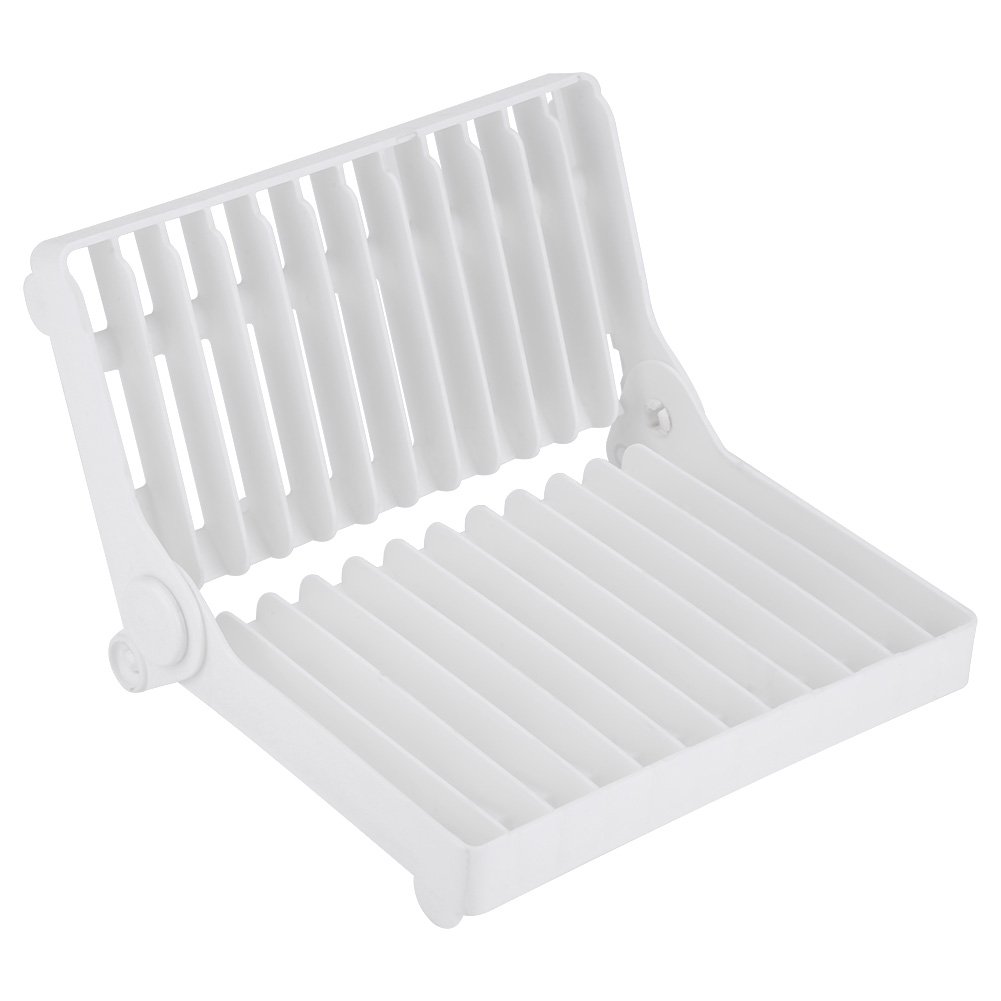 Foldable Plate Drying Rack, Collapsible Dish Drainer Cutlery Plastic Storage Organizer Holder for Plate Dish Cup Bowl, Perfect for Space Saving