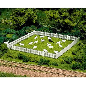 Atlas HO Scale Model Railroad/Train Accessory Sheep (12 White & 1 Black)