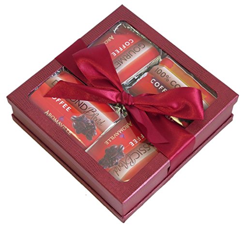 3 Gourmet+Coffee+Gift+Set+Burgundy