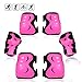 eNilecor Knee Pads for Kids, Kids Knee and Elbow Pads Protective Gear Set with Wrist Guard for Roller Skating Skateboard Skating Cycling Bike Rollerblading Scooter for kids 8-14(Hot Pink/Black, M)