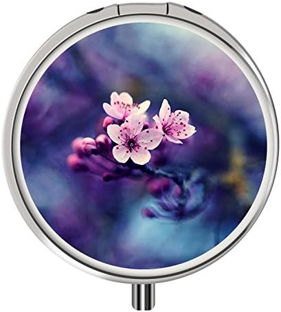 Pill Cases Metal,Custom Round Medecine Case Medecine Bottle Mini Travel Pill Vitamin Decorative Box Case Holder