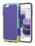 iPhone 6s Plus / 6 Plus Case, LoHi [Extra Front Raised Lip] Hybrid Impact 3 Color Shockproof Rugged Soft TPU Hard PC Bumper Cover 5.5 Inch Purple