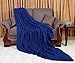 Utopia Bedding Navy Fleece Blanket Queen Size Lightweight Fuzzy Soft Anti-Static Microfiber Bed Blanket (90x90 Inch)
