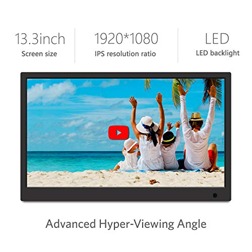 image for Digital Picture Frame,SSA 13.3 inch 1920X1080P with HDMI High Resoluti