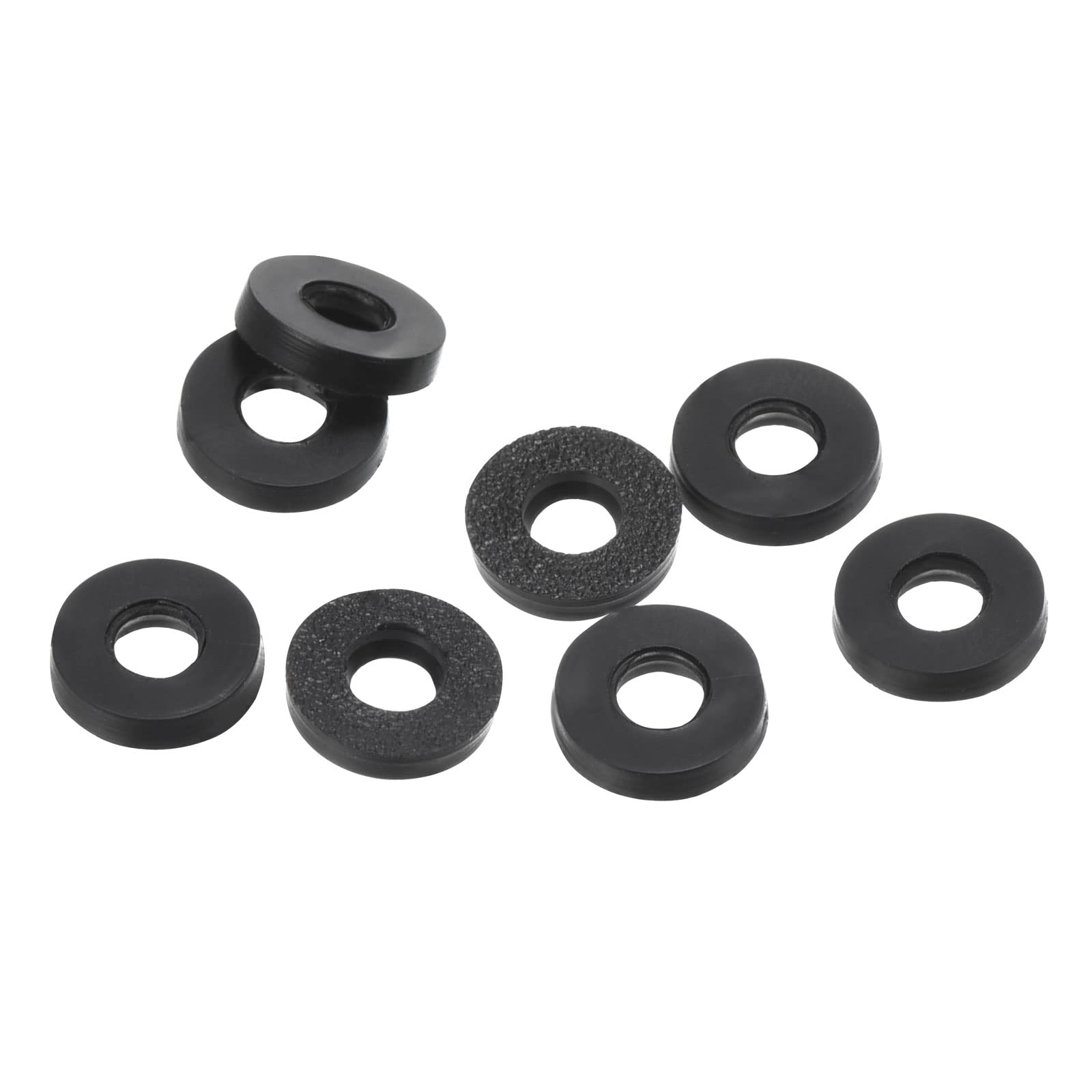 PATIKIL M3 Rubber Flat Washer, 8 Pack 3mm ID 7mm OD 1.2mm Thick Sealing Spacer Gasket Ring for Faucet Pipe Water Hose Fastener Bolt, Black — image 1