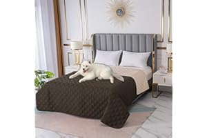RBSC Home Waterproof Blanket Dog Bed Cover Non Slip Large Sofa Cover Incontinence Mattress Protectors for Pets Dog Cat (5282COFFEE)