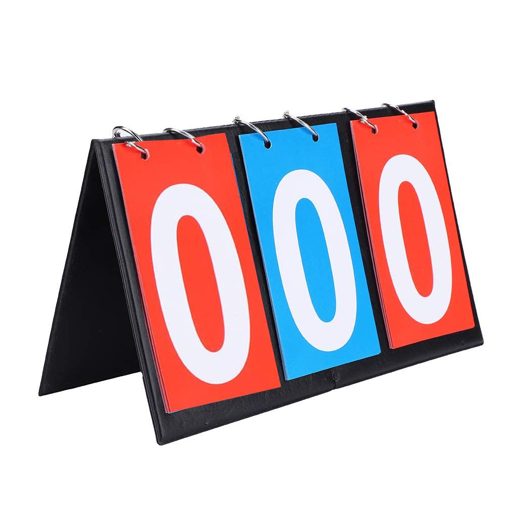 Scoreboard, 3 Digit Flip Scoreboards, Portable, Flip Scoreboard, Score Board Numbers for Sports, Table Tennis, Basketball, Volleyball, Indoor, Outdoor