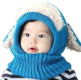 TAORE Baby Girls Boys Winter Hat Scarf Earflap Hood Scarves Skull Caps (Blue)